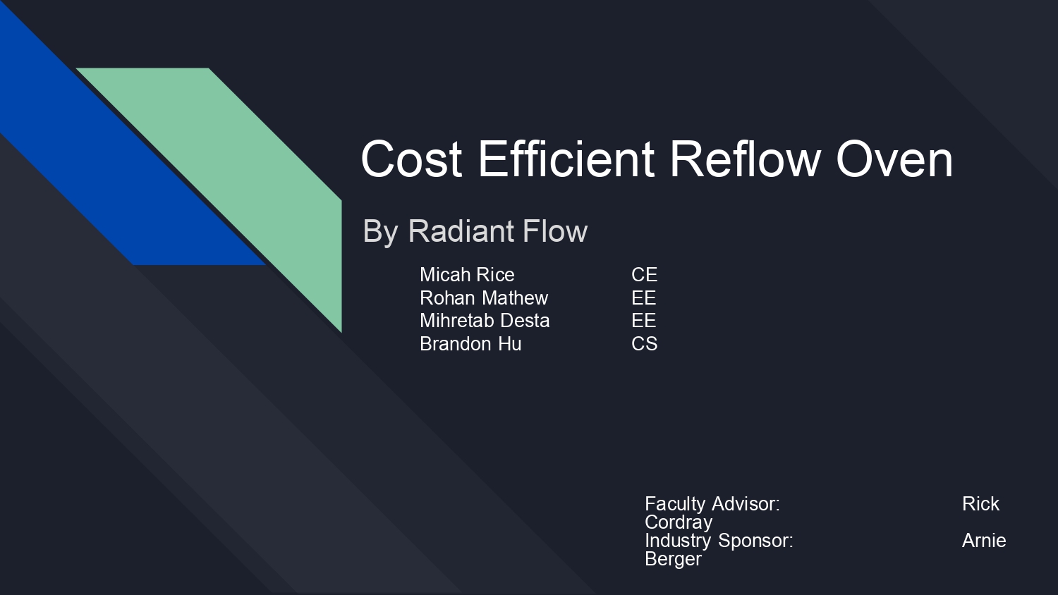 Cost Efficient Reflow Oven Poster